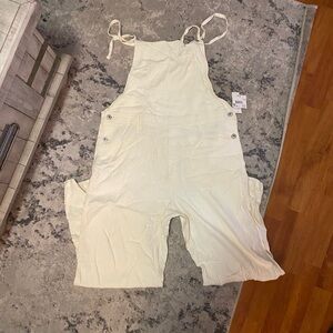 American Eagle Outfitters NWT Cream Overalls XL